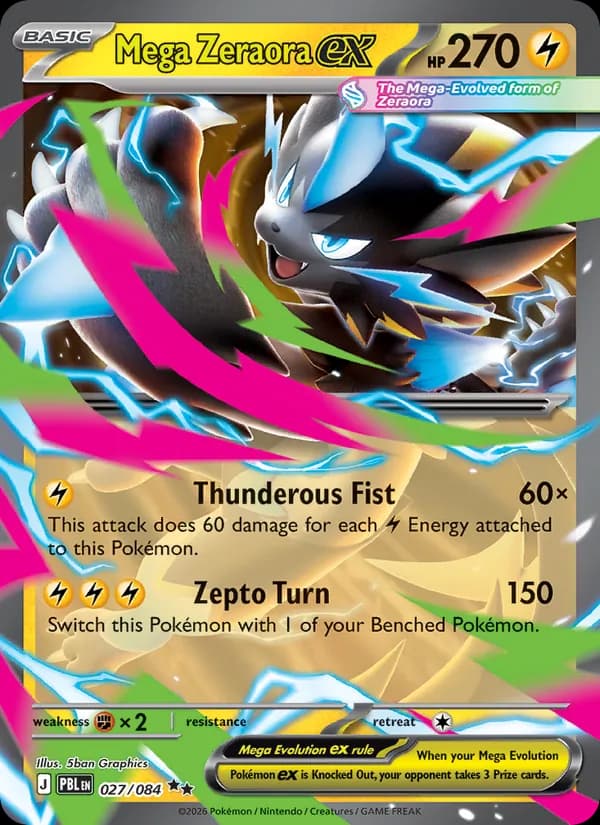 Mega Zeraora ex 027/84, Pitch Black