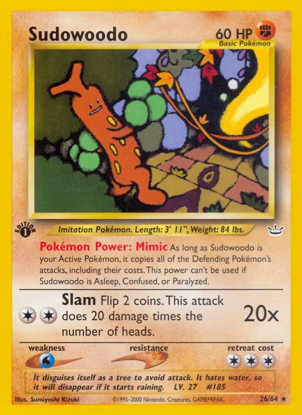 Sudowoodo 26/64, Neo Revelation