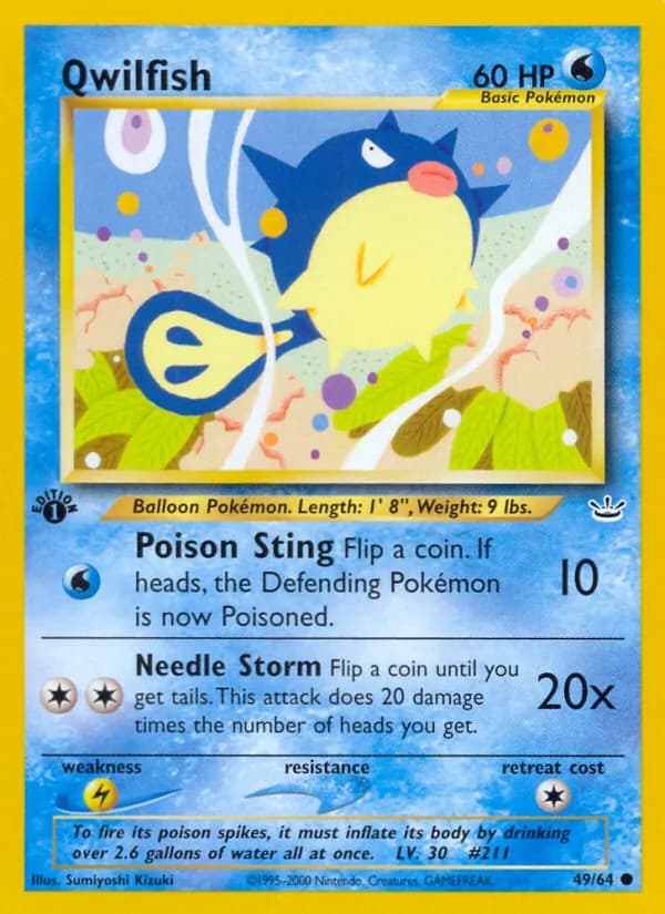 Qwilfish 49/64, Neo Revelation