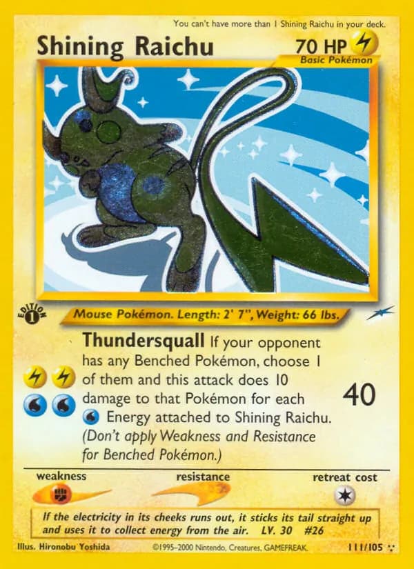 Shining Raichu 111/105, Neo Destiny