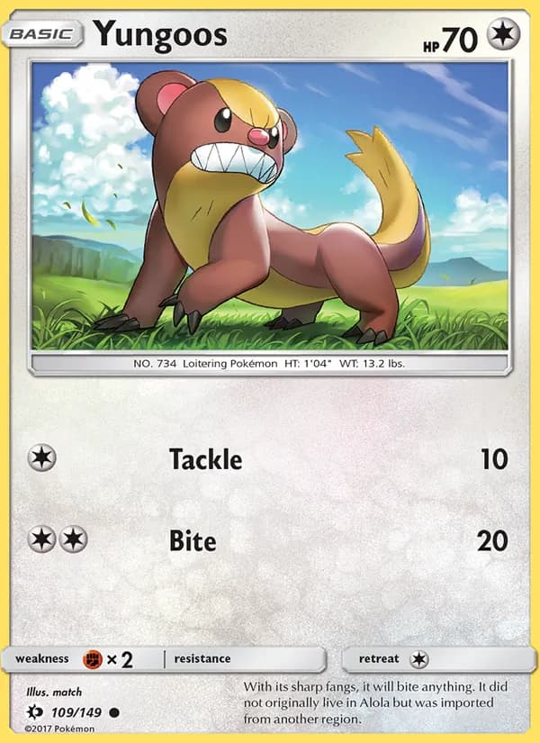 Yungoos 109/149, Sun & Moon