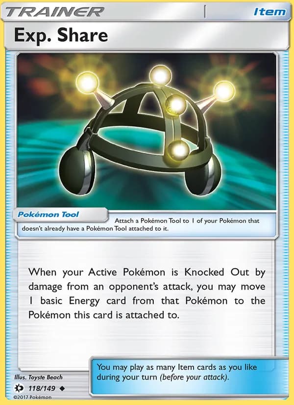 Exp. Share 118/149, Sun & Moon