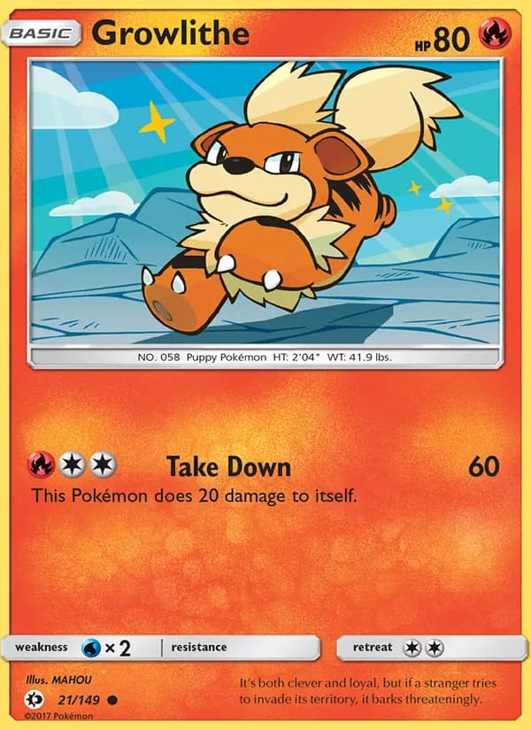 Growlithe 21/149, Sun & Moon