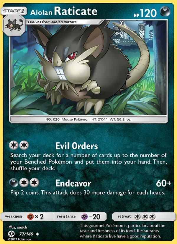Alolan Raticate 77/149, Sun & Moon