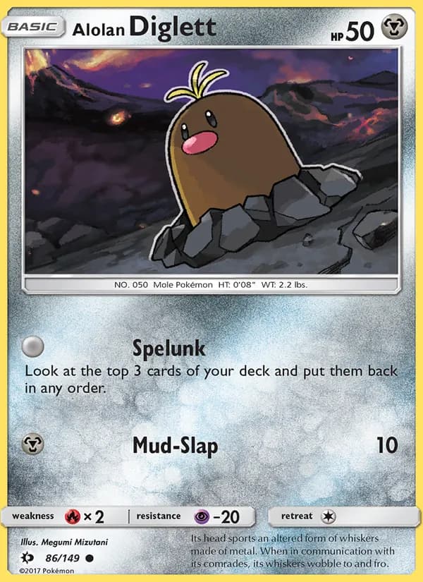 Alolan Diglett 86/149, Sun & Moon