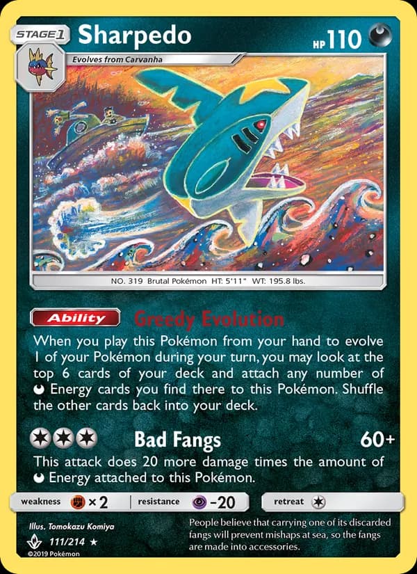 Sharpedo 111/214, Unbroken Bonds