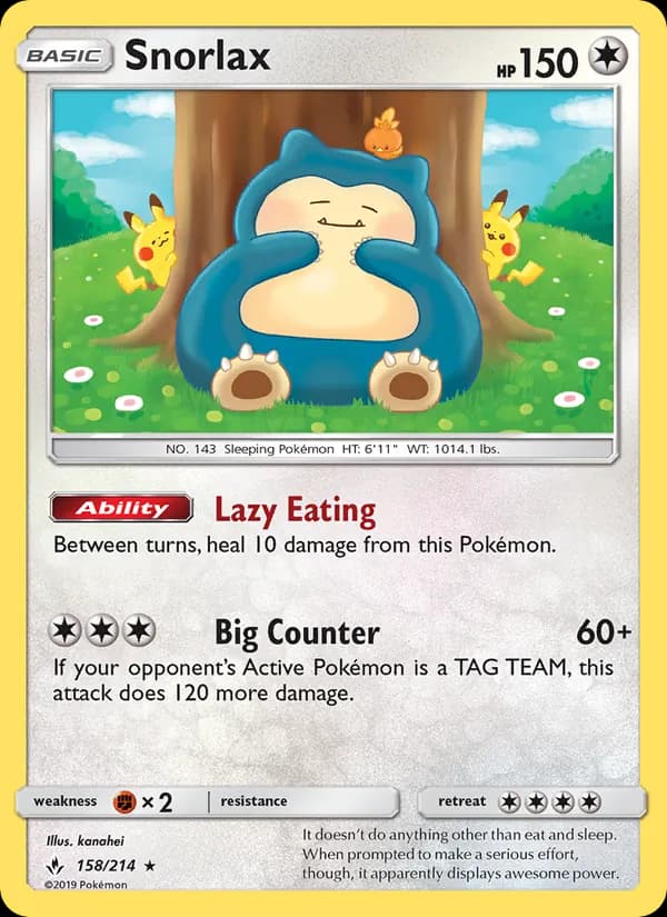Snorlax 158/214, Unbroken Bonds