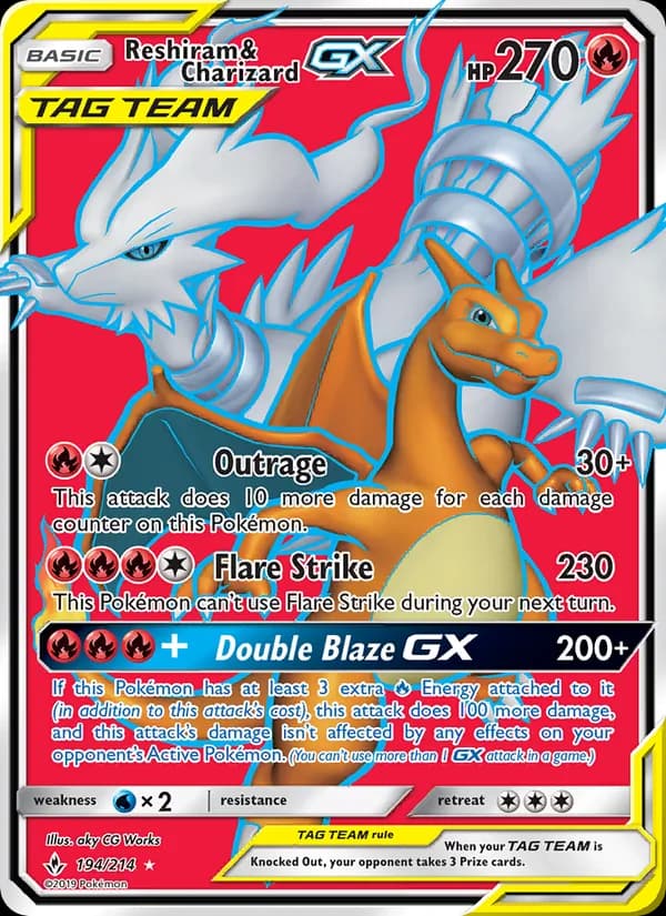 Reshiram & Charizard GX 194/214, Unbroken Bonds