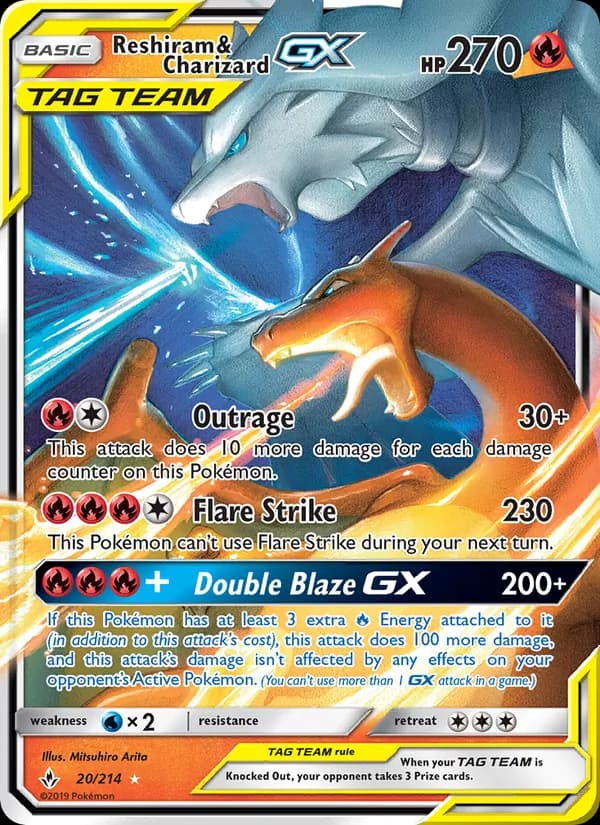 Reshiram & Charizard GX 20/214