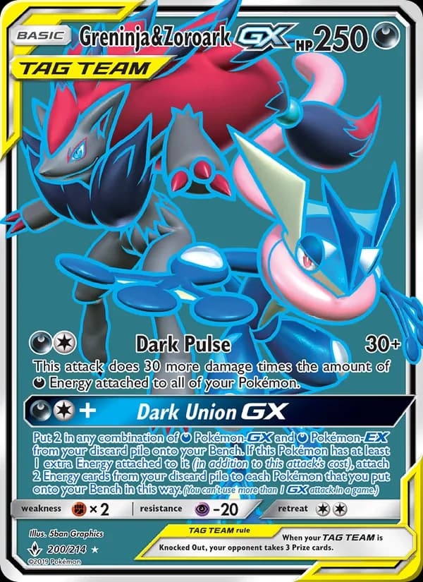 Greninja & Zoroark GX 200/214, Unbroken Bonds