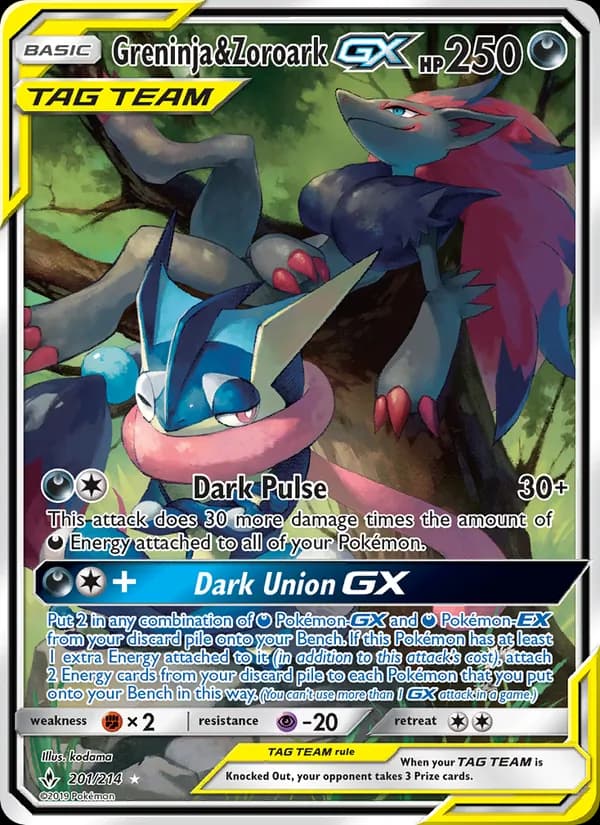 Greninja & Zoroark GX 201/214, Unbroken Bonds