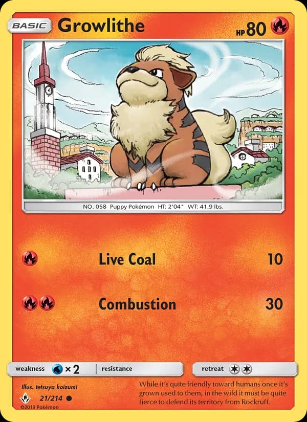 Growlithe 21/214, Unbroken Bonds