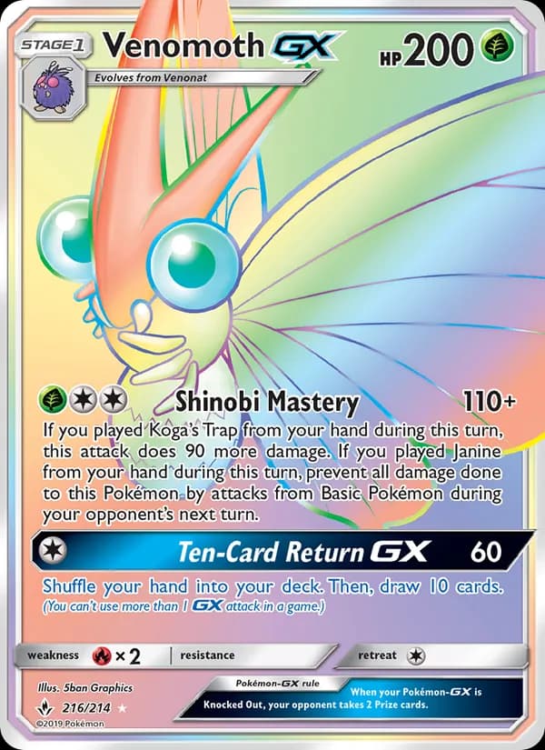 Venomoth GX 216/214, Unbroken Bonds
