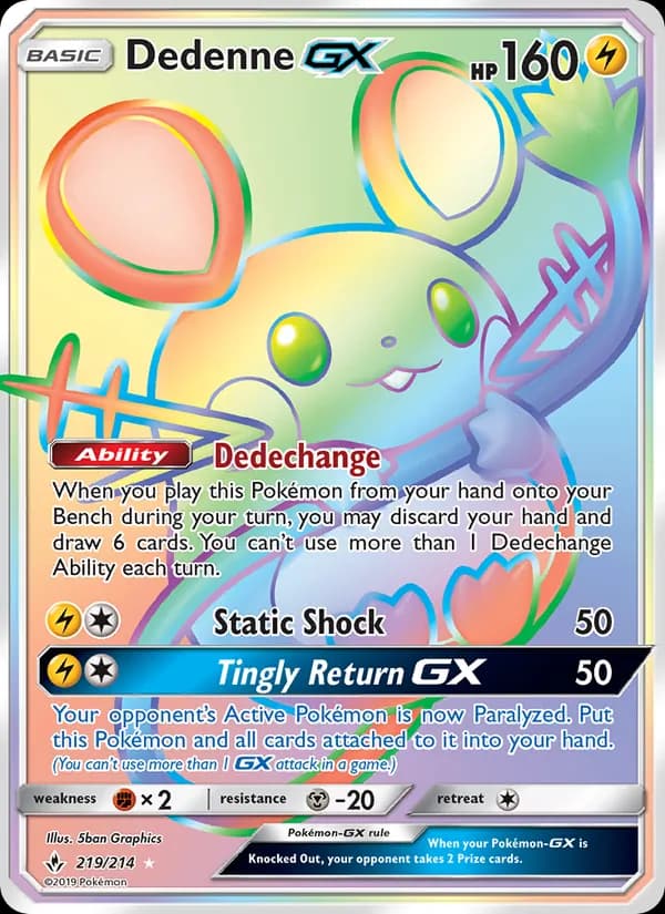 Dedenne GX 219/214, Unbroken Bonds