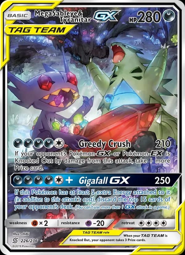 Mega Sableye & Tyranitar GX 226/236, Unified Minds