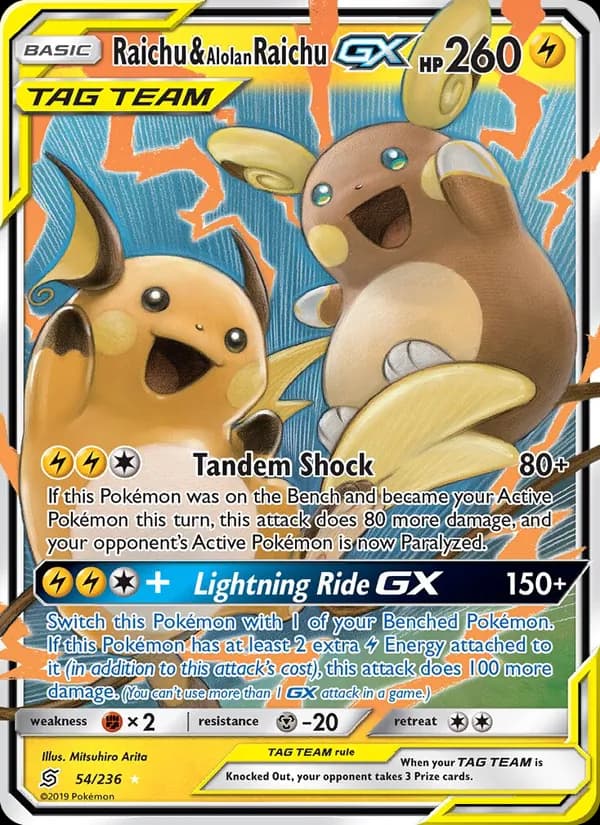Raichu & Alolan Raichu GX 54/236, Unified Minds
