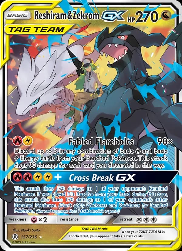 Reshiram & Zekrom GX 157/236, Cosmic Eclipse