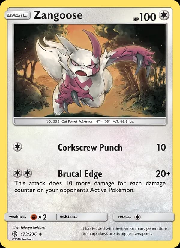 Zangoose 173/236, Cosmic Eclipse