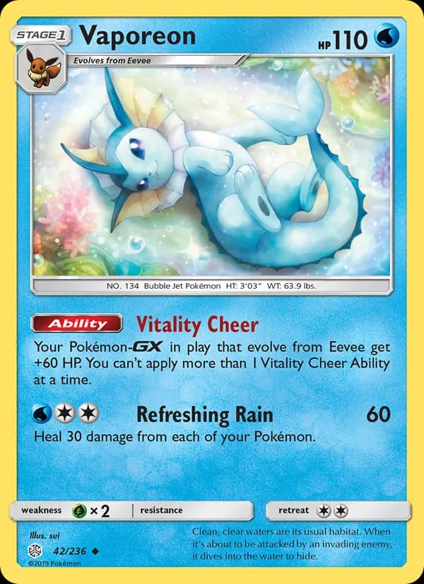 Vaporeon 42/236, Cosmic Eclipse