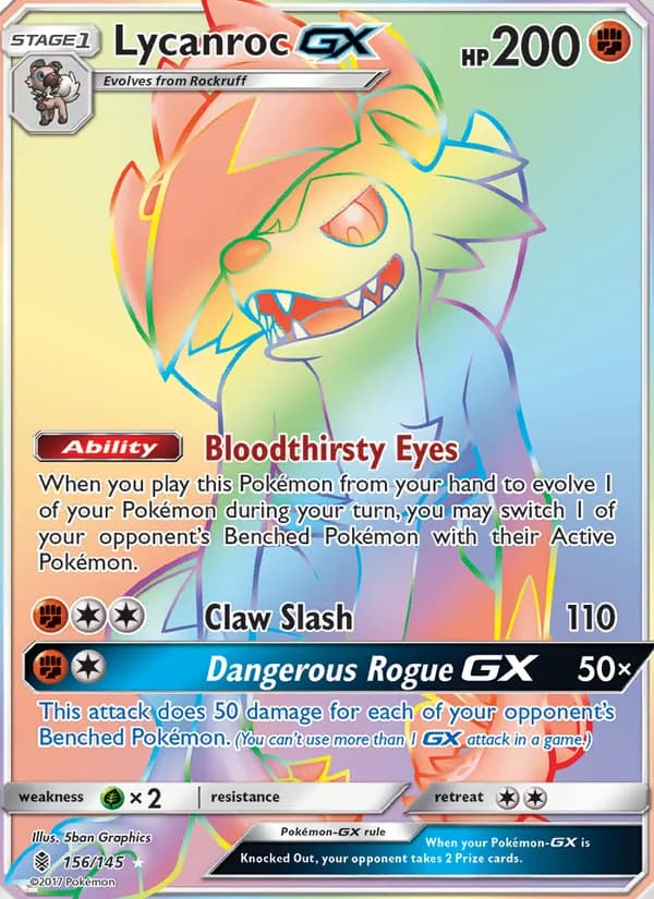 Lycanroc GX 156/145, Guardians Rising