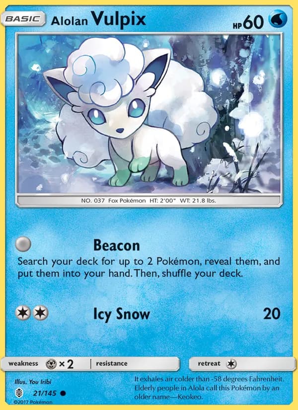 Alolan Vulpix 21/145, Guardians Rising