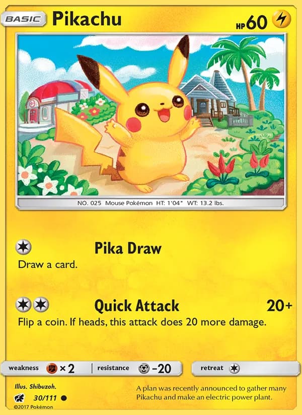 Pikachu 30/111, Crimson Invasion