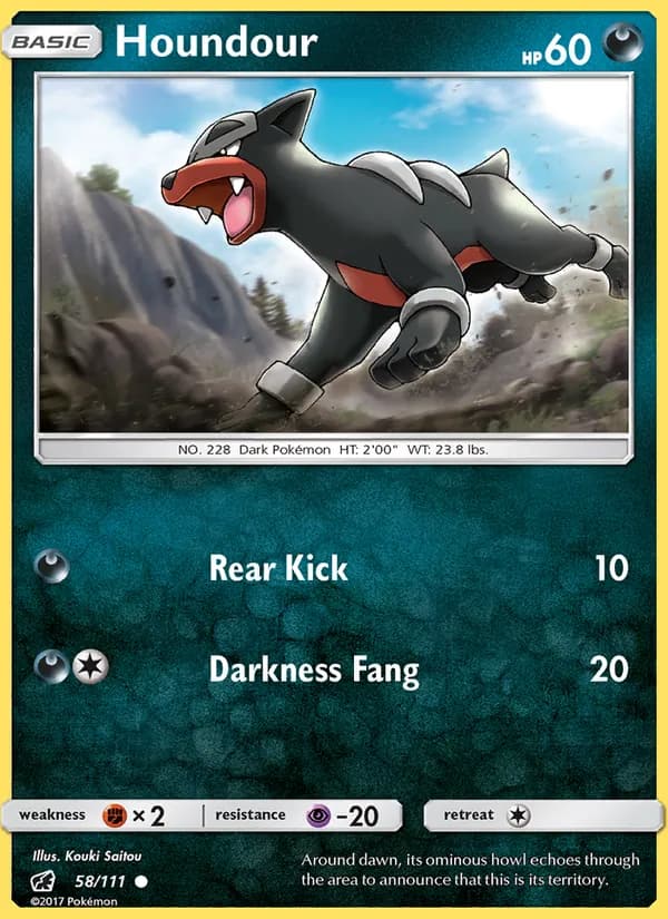 Houndour 58/111, Crimson Invasion