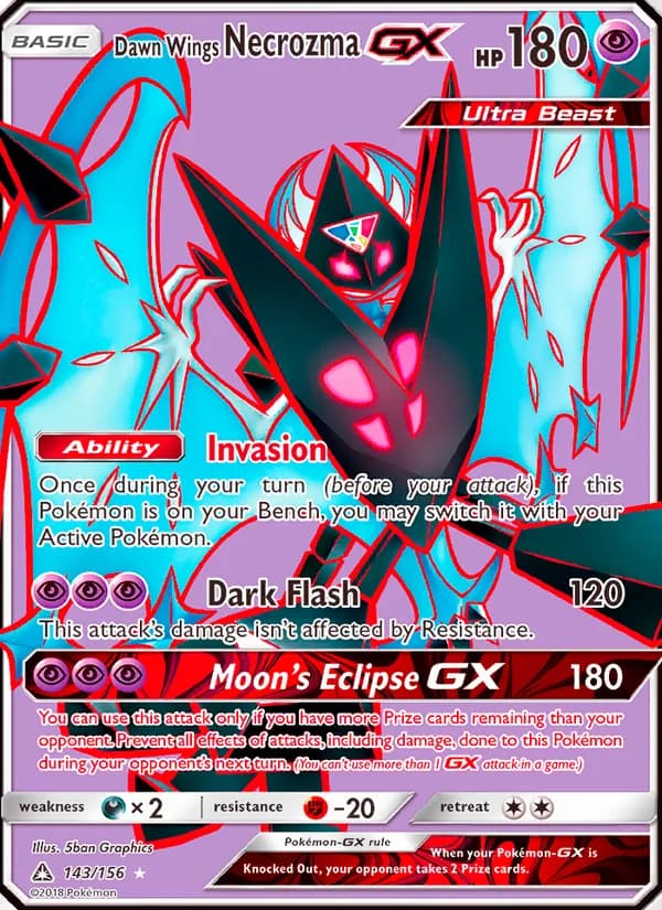 Dawn Wings Necrozma GX 143/156, Ultra Prism