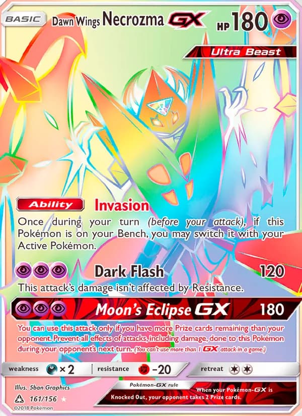Dawn Wings Necrozma GX 161/156, Ultra Prism
