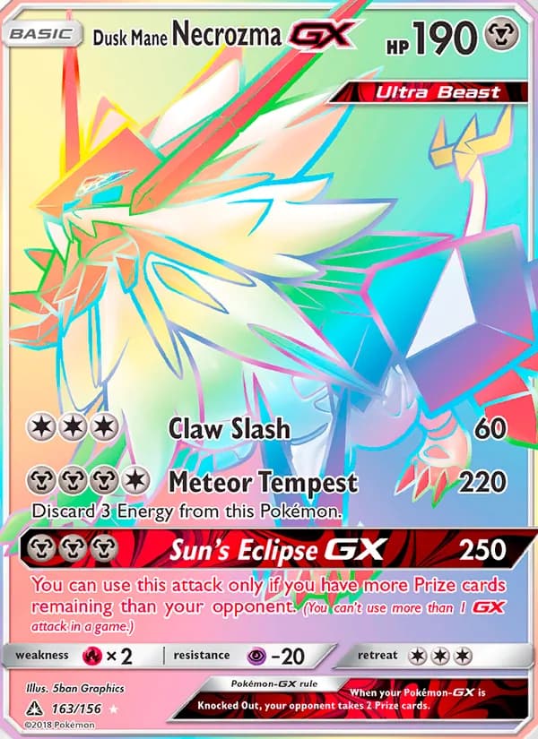 Dusk Mane Necrozma GX 163/156, Ultra Prism