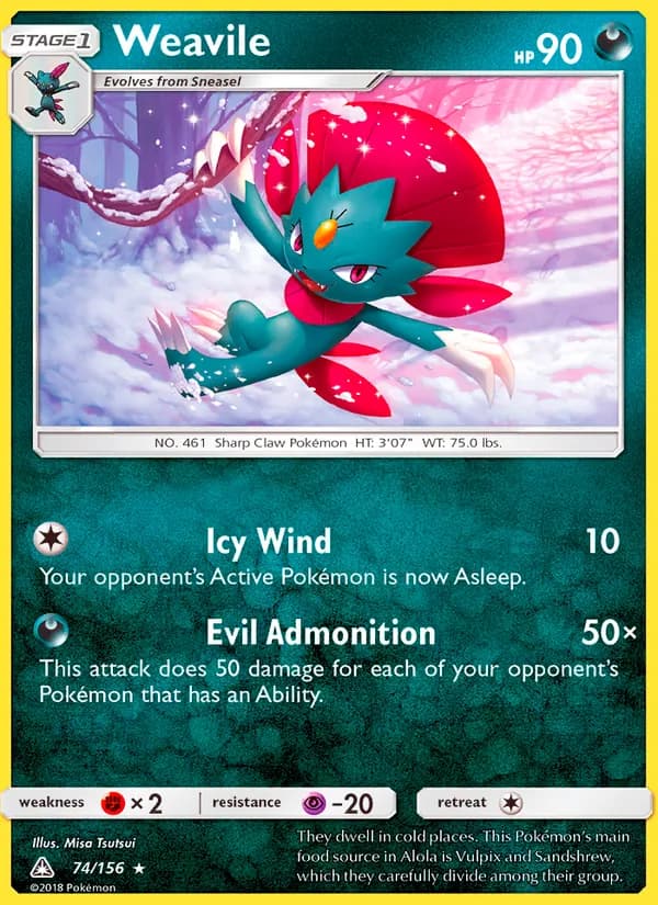 Weavile 74/156, Ultra Prism
