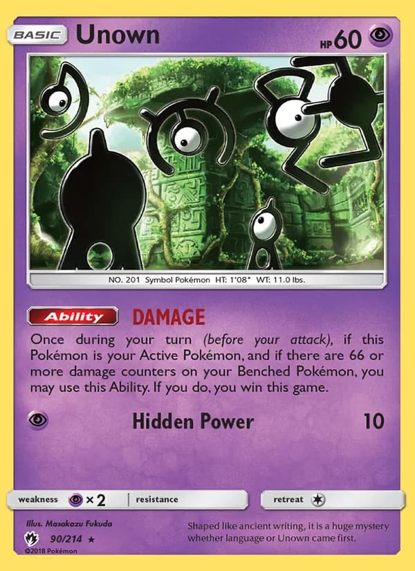 Unown 90/214, Lost Thunder