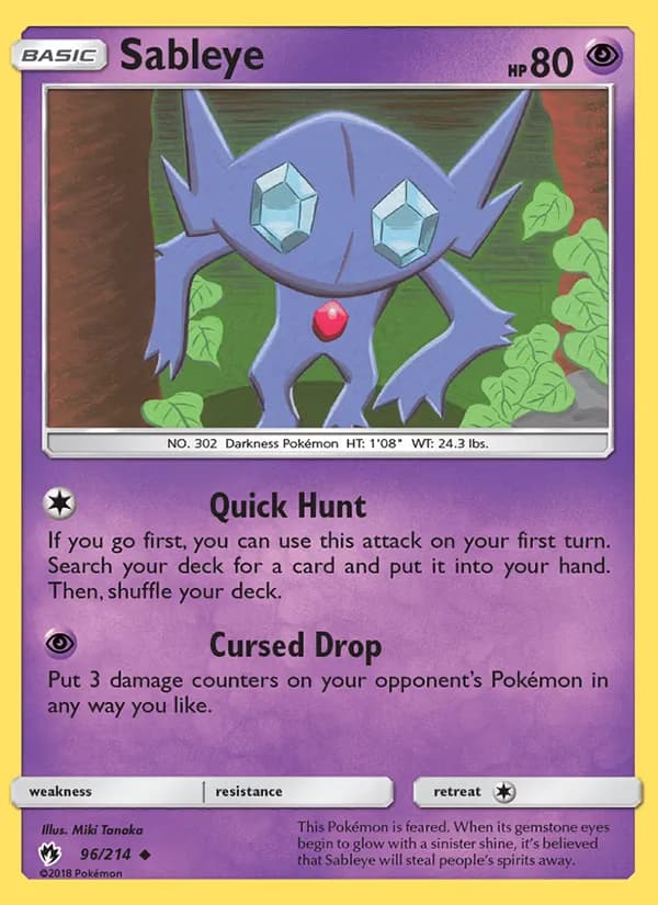 Sableye 96/214, Lost Thunder