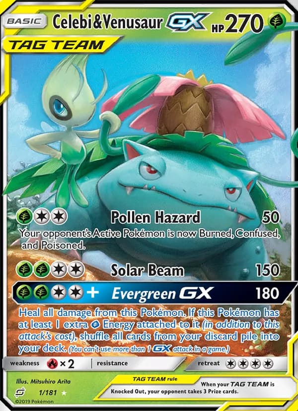 Celebi & Venusaur GX 1/181, Team Up