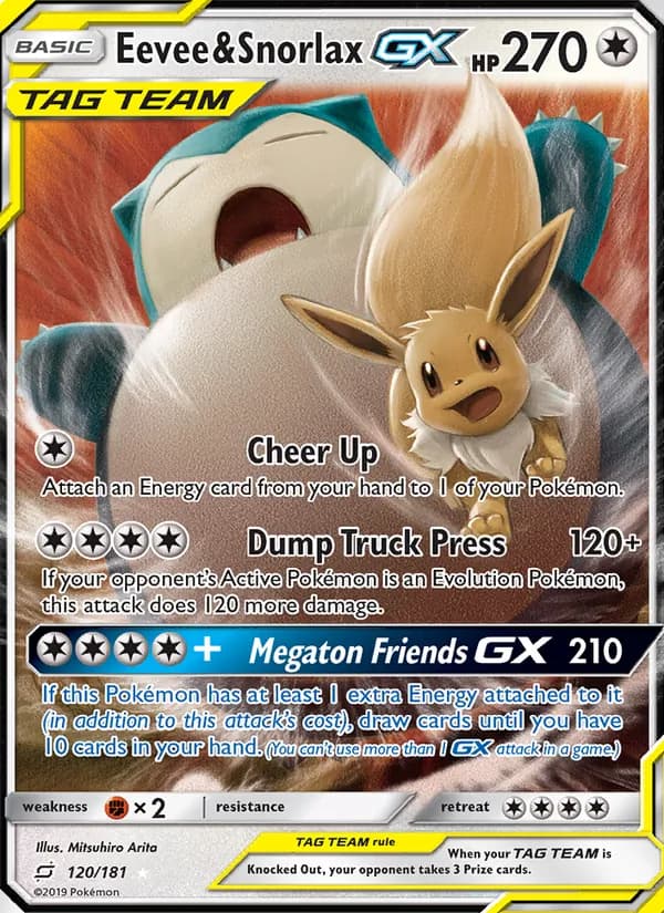 Eevee & Snorlax GX 120/181, Team Up