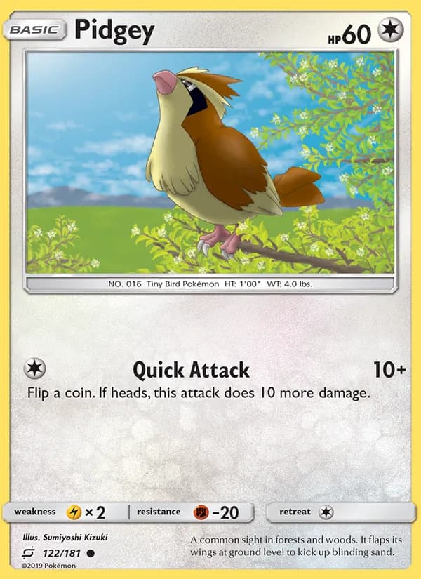 Pidgey 122/181, Team Up