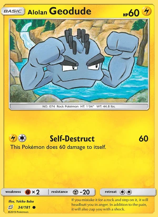 Alolan Geodude 34/181, Team Up