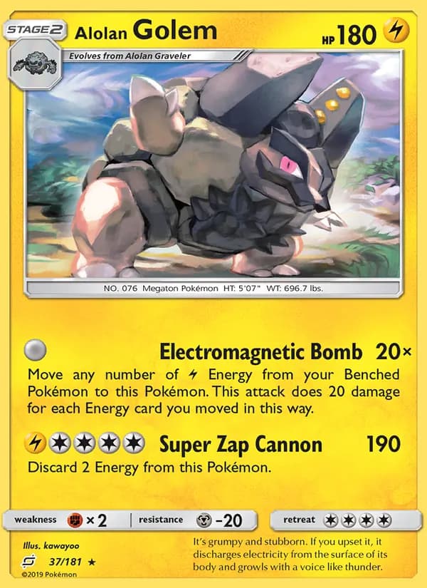 Alolan Golem 37/181, Team Up