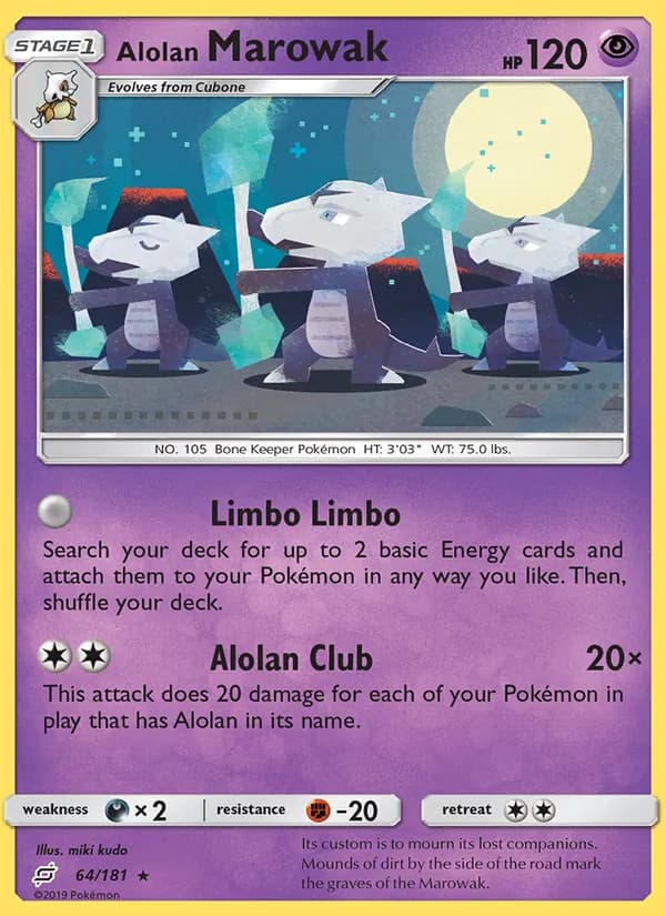 Alolan Marowak 64/181, Team Up