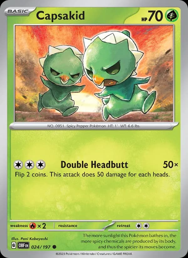 Capsakid 024/197, Obsidian Flames