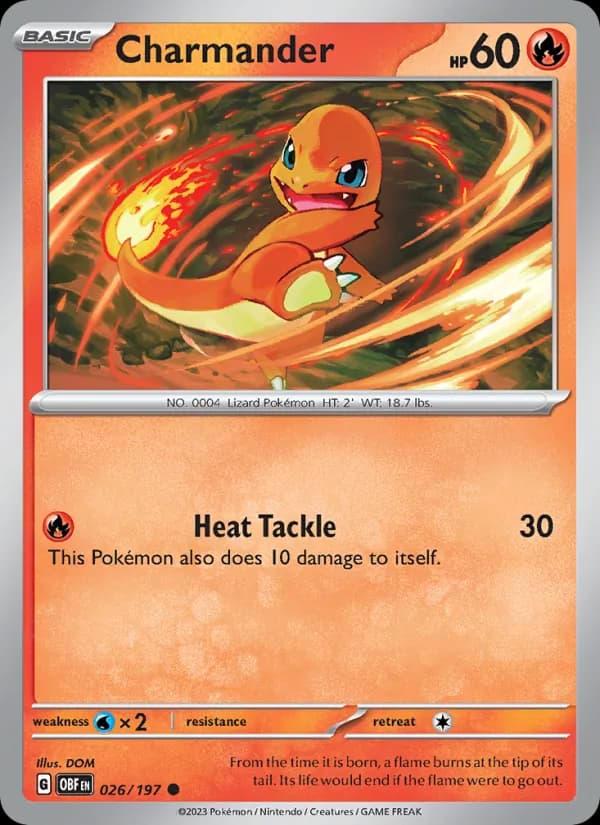 Charmander 026/197, Obsidian Flames