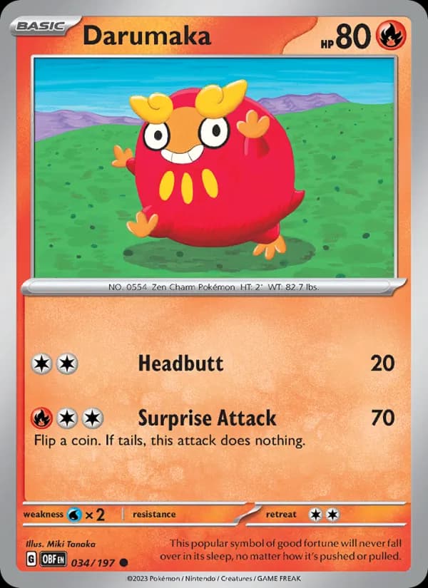 Darumaka 034/197, Obsidian Flames