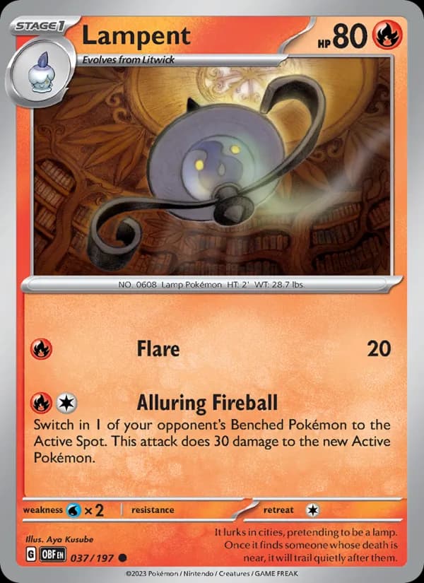 Lampent 037/197, Obsidian Flames