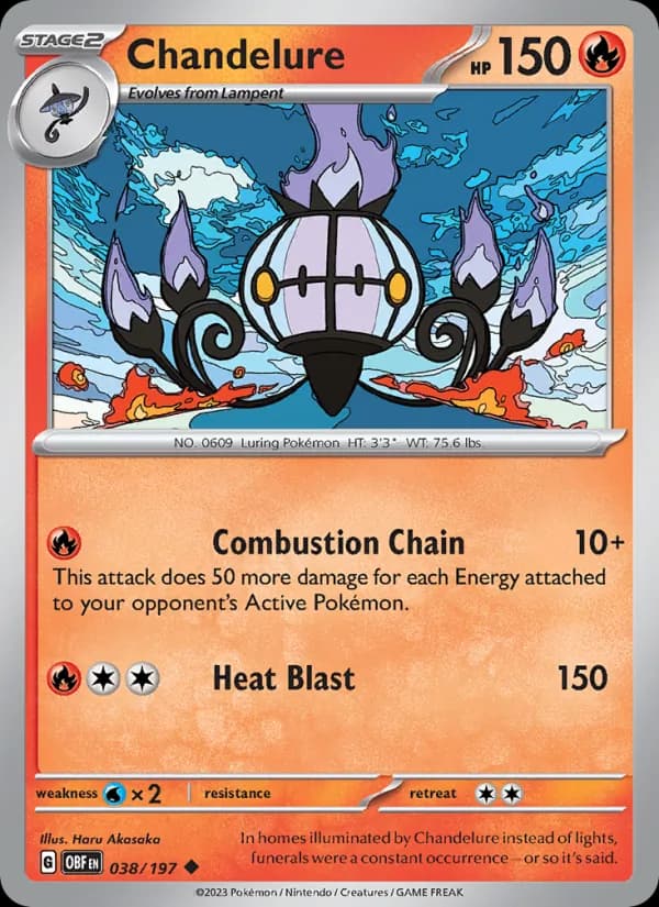 Chandelure 038/197, Obsidian Flames