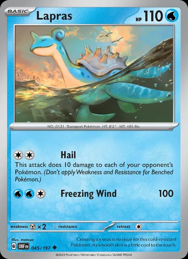 Lapras 045/197, Obsidian Flames
