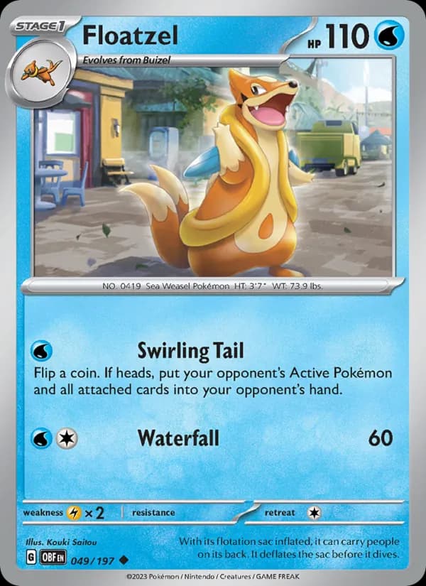 Floatzel 049/197, Obsidian Flames