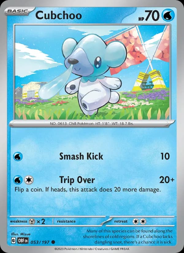 Cubchoo 053/197, Obsidian Flames