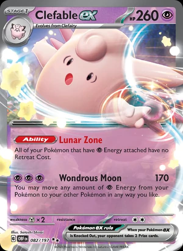 Clefable ex 082/197, Obsidian Flames