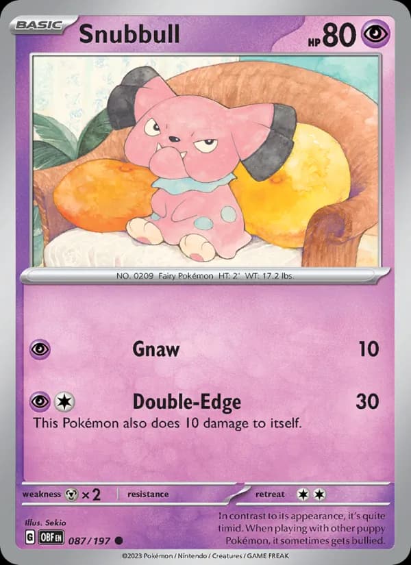 Snubbull 087/197, Obsidian Flames