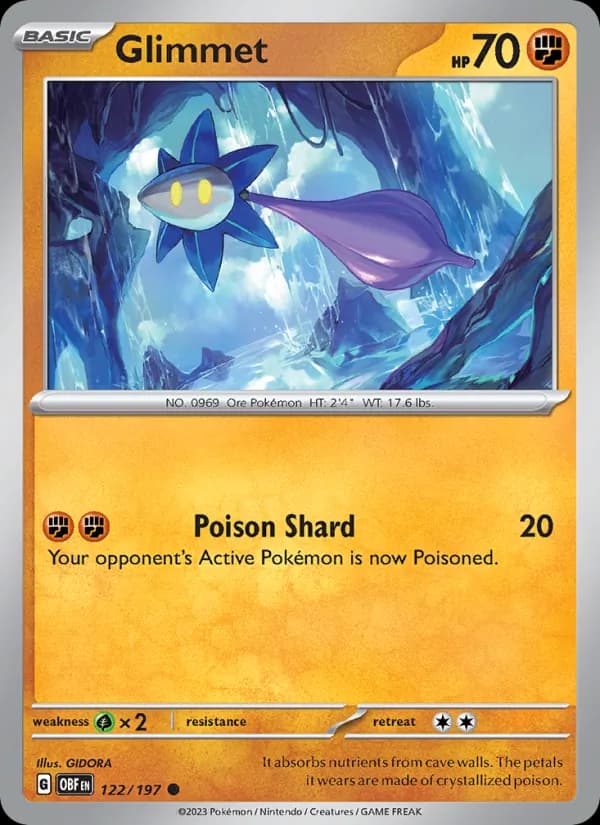 Glimmet 122/197, Obsidian Flames